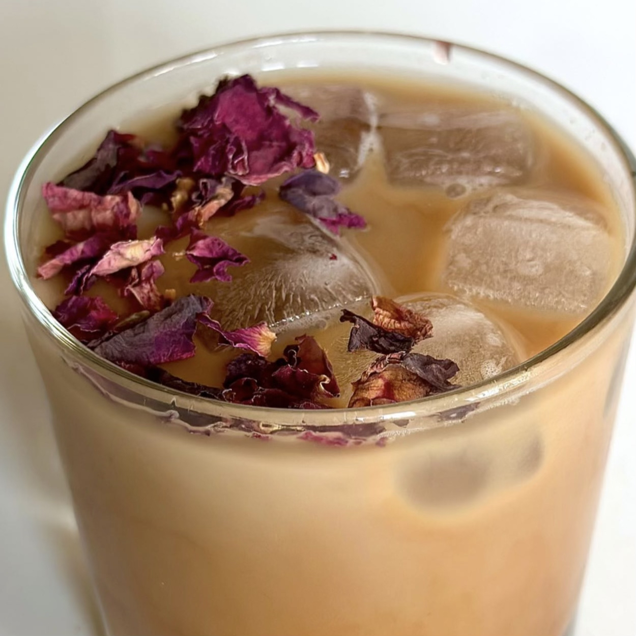 Iced Cardamom Rose Latte